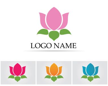 Vektör - Lotus çiçek işareti sağlık, Spa ve Yoga için. Vektör çizim