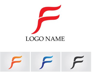 F harf logo ve sembolleri şablon vektör simgeler