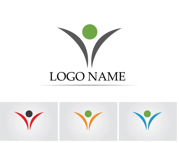 Santé Succès Vie Logo Symboles — Image vectorielle