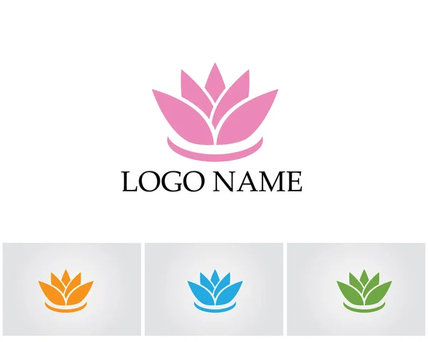 Lotus Flower Znamení Pro Wellness Spa Jóga Vektorové Ilustrace — Stockový vektor