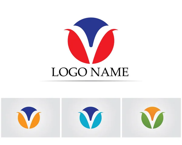 Letras Logotipo Negócio Símbolos Modelo — Vetor de Stock