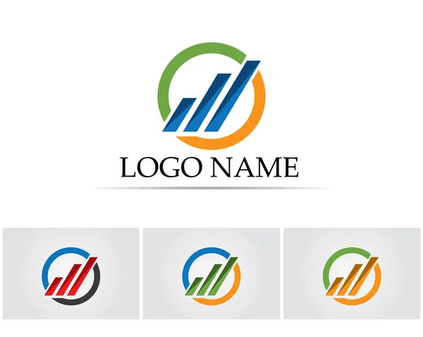 Finanças Logotipo Símbolos Vetor Conceito Ilustração —  Vetores de Stock