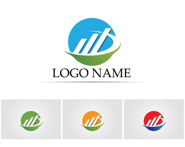 Financiële Logo Symbolen Vector Concept Illustratie — Stockvector