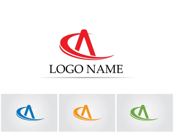 Une Lettre Logo Business Template Icône Vectorielle — Image vectorielle