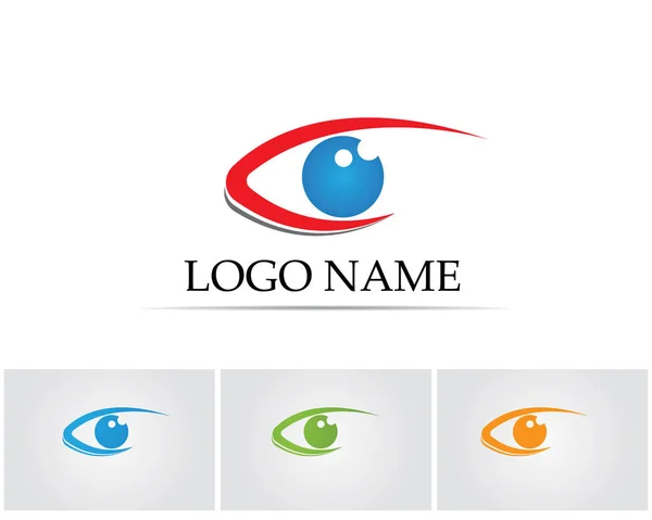 Modèle Logo Symboles Soins Des Yeux Application Icônes Vectorielles — Image vectorielle