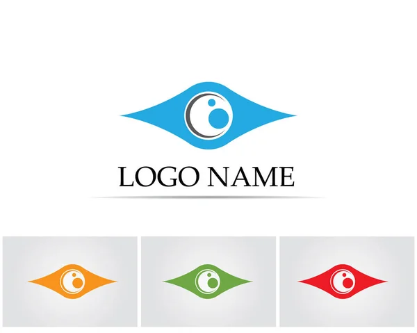 Ojo Cuidado Logo Símbolos Plantilla Vector Iconos Aplicación — Archivo Imágenes Vectoriales