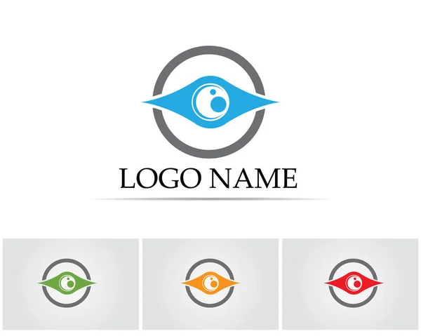 Modèle Logo Symboles Soins Des Yeux Application Icônes Vectorielles — Image vectorielle