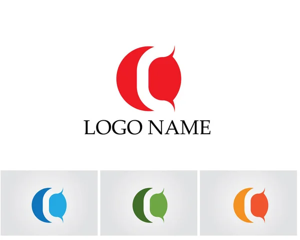 Lettre Modèle Logo Vecteur Conception — Image vectorielle