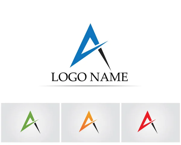 Ένα Εικονίδιο Διάνυσμα Επιχειρηματικού Προτύπου Λογότυπου Επιστολής — Διανυσματικό Αρχείο