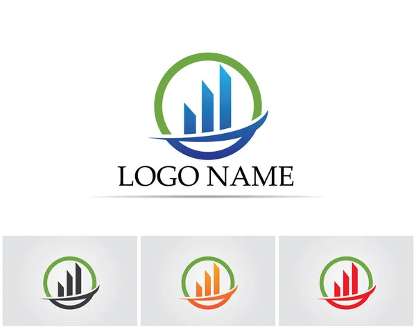 Business finance logo - vector concept illustration — Stock Vector