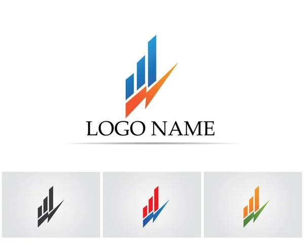 Logo de finanzas empresariales - ilustración del concepto vectorial — Vector de stock