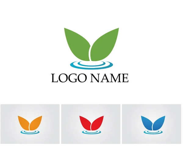 Feuille Vert Nature Logo Symbole Modèle Vectoriel — Image vectorielle
