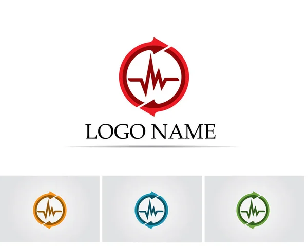 Logotipo Hospital Símbolos Modelo Ícones App — Vetor de Stock