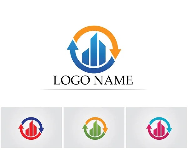 Logo de finanzas empresariales - ilustración del concepto vectorial — Archivo Imágenes Vectoriales