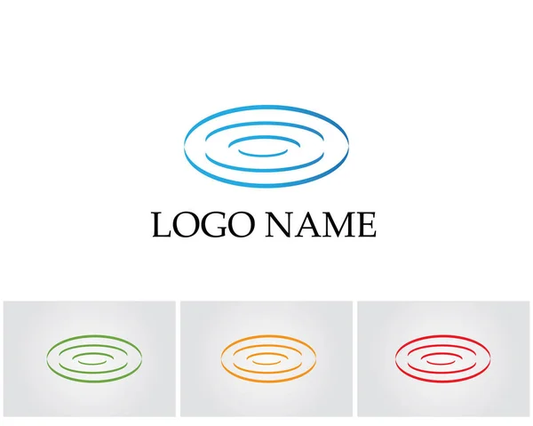 Logotipo Natureza Água Símbolos Modelo Ícones App —  Vetores de Stock