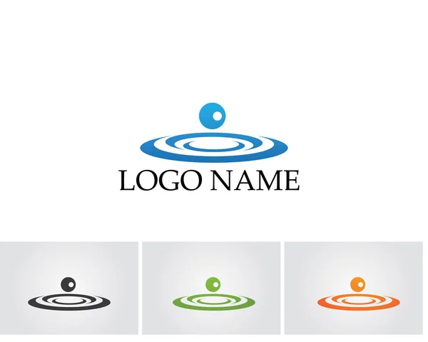 Logotipo Natureza Água Símbolos Modelo Ícones App — Vetor de Stock