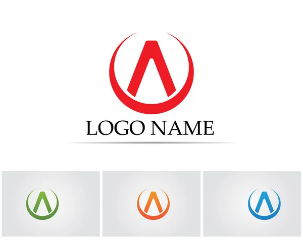 A Letter Logo Business Template icona vettoriale — Vettoriale Stock