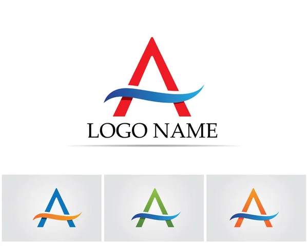 A Letter Logo Business Template icona vettoriale — Vettoriale Stock