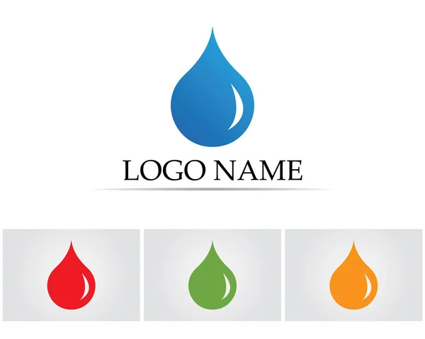 Woda Natura Logo Symbole Szablon Ikony Aplikacji — Wektor stockowy