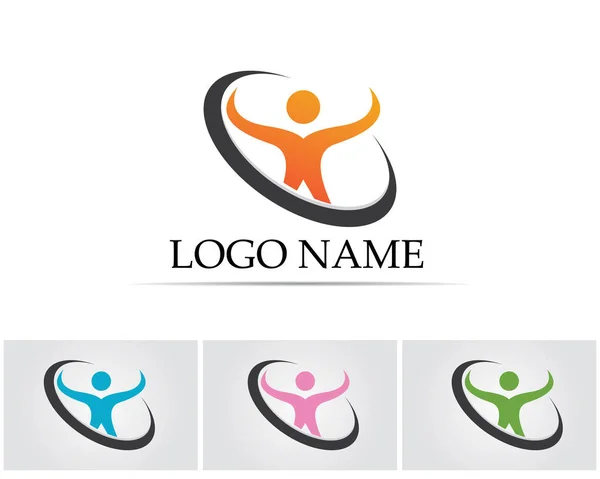 Wzór logo i symboli opieki społecznej — Wektor stockowy