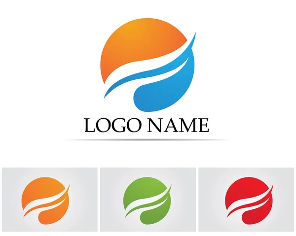 Brand låga natur logotyp och symboler ikoner mall — Stock vektor