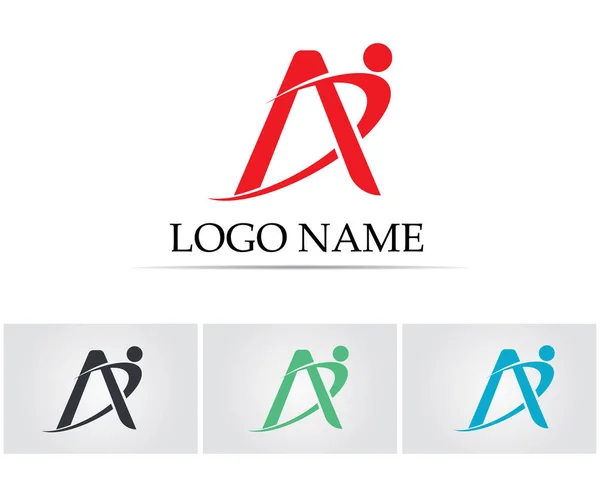 Une lettre Logo Business Template icône vectorielle — Image vectorielle