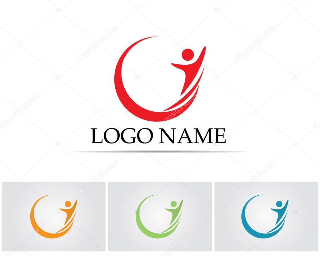 Health people success life logo and symbols
