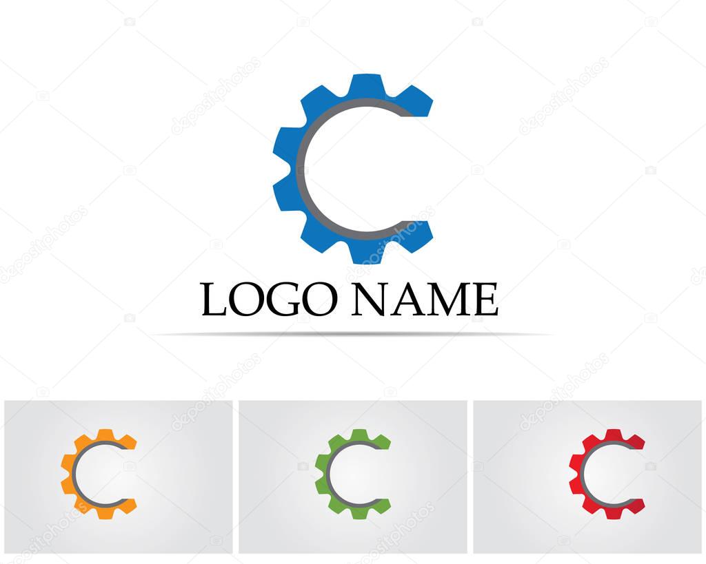 Gear Logo Template vector icon illustration design