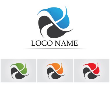 X Harfi Logo Şablonu vektör simgesi tasarımı