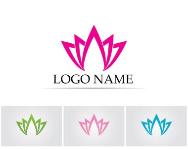 Sağlık, Spa ve Yoga için Lotus çiçek işareti. Vektör çizim