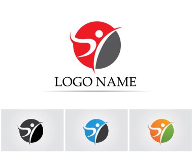 İnsanlar başarıyı önemser sağlık logosu simgeleri