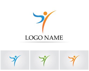 İnsanlar başarıyı önemser sağlık logosu simgeleri