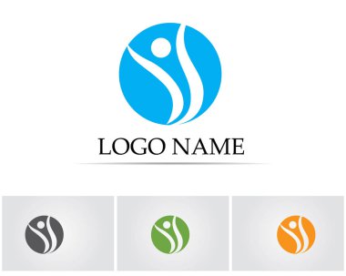 İnsanlar başarıyı önemser sağlık logosu simgeleri