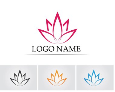 Vektör - Lotus çiçek işareti sağlık, Spa ve Yoga için. Vektör çizim