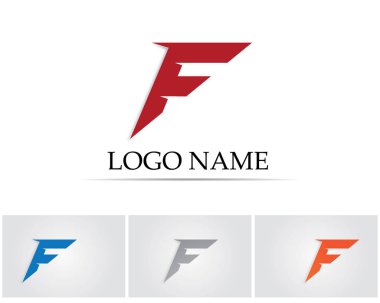F harf logo ve sembolleri şablon vektör simgeler