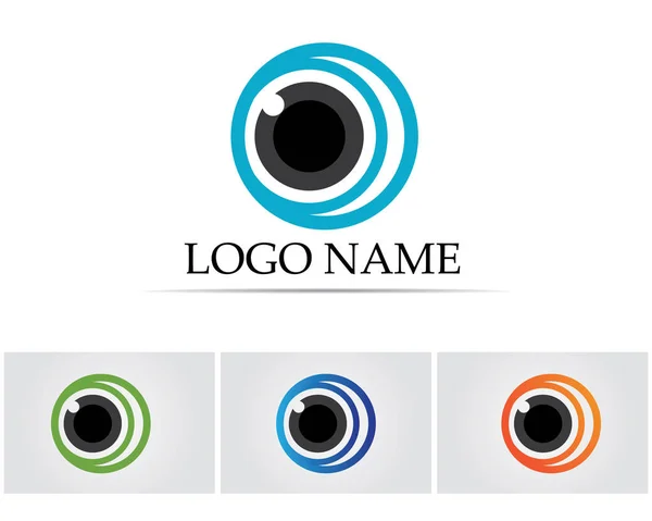 Ojo Cuidado Logo Símbolos Plantilla Vector Iconos Aplicación — Vector de stock