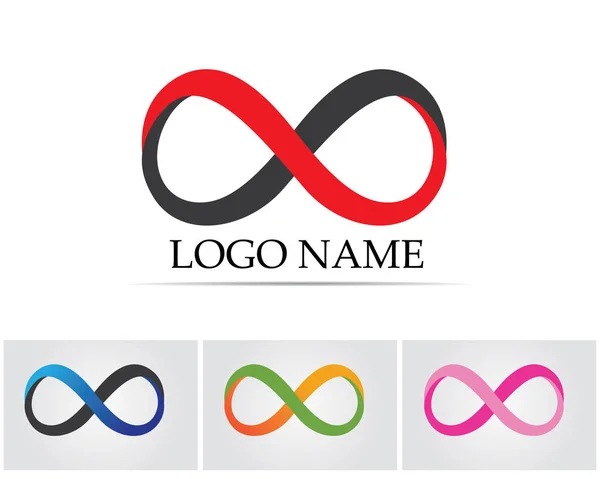 Infinité Logo Symbole Icône Modèle App — Image vectorielle