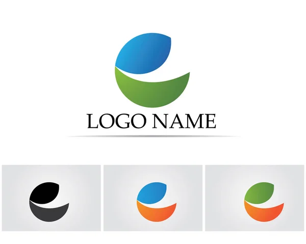 Logotipo Natureza Água Símbolos Modelo Ícones App — Vetor de Stock