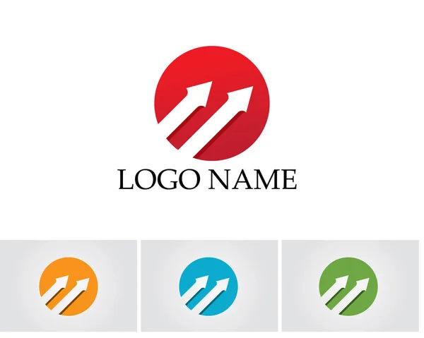 Logo Finanzas Negocios Símbolos Vector Concepto Ilustración — Vector de stock