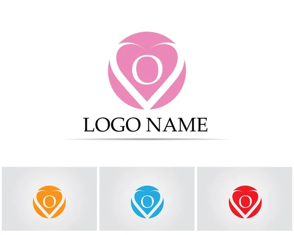 Logo Symboles Amour Modèle Vectoriel Icônes App — Image vectorielle