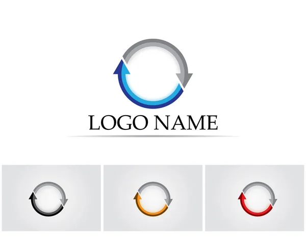 Tecnologia Círculo Logotipo Símbolos Vector —  Vetores de Stock