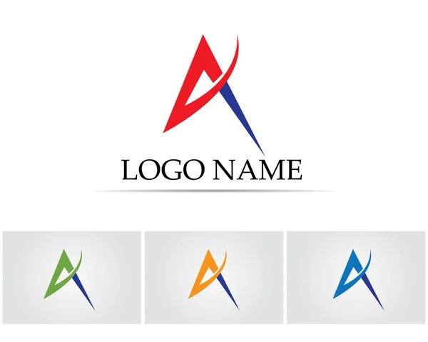 Une Lettre Logo Business Template Icône Vectorielle — Image vectorielle