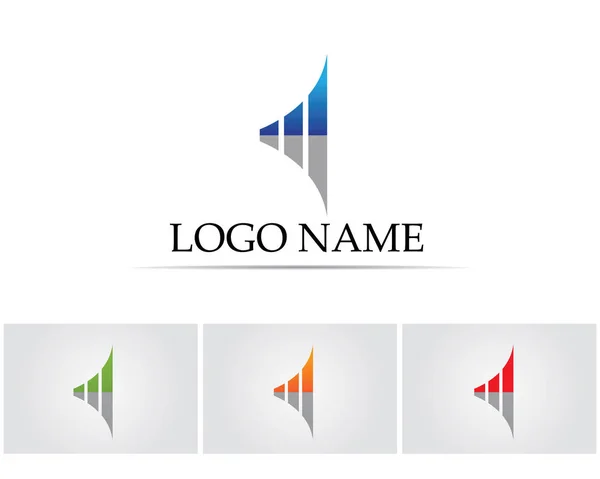 Finanza Logo Simboli Vettoriale Concetto Illustrazione — Vettoriale Stock