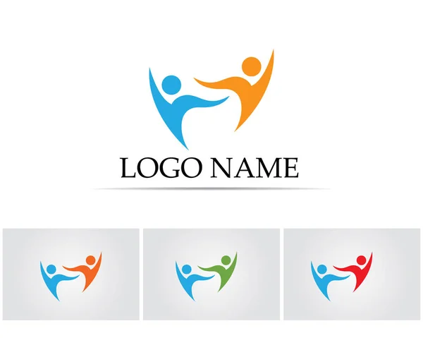 Community People Care Logo Und Symbole Vorlage — Stockvektor