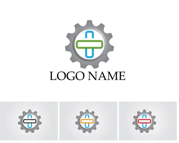 Gear Logo Vorlage Vektor Symbol Illustration Design — Stockvektor