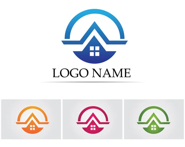 Real estate and home buildings logo icons template — Stock Vector