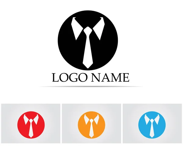 Tuxedo man logo and symbols black icons template — Stock Vector