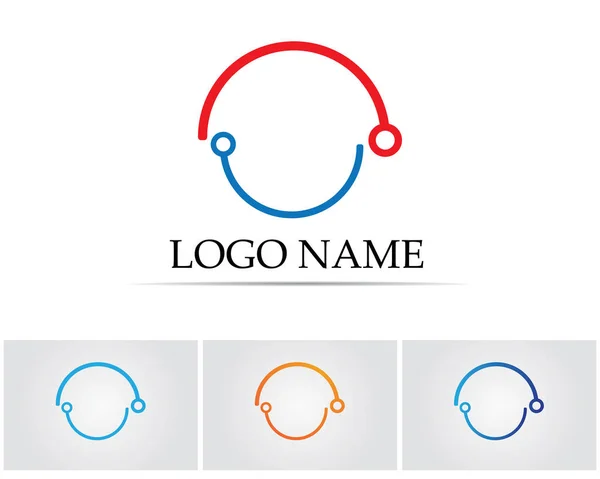 Internet kabel logotyp och symboler — Stock vektor