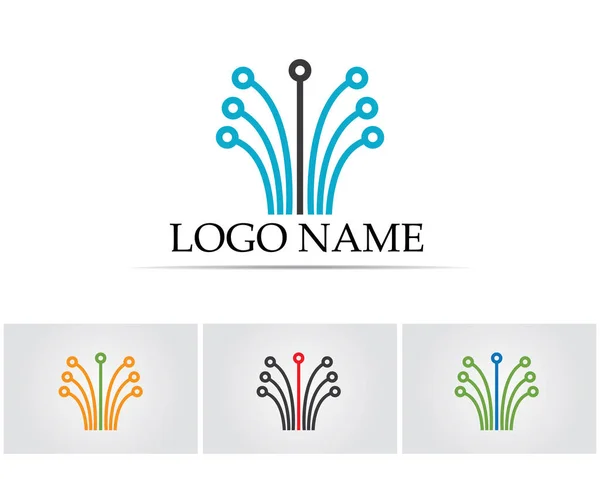 Logotipo y símbolos del cable de Internet — Vector de stock