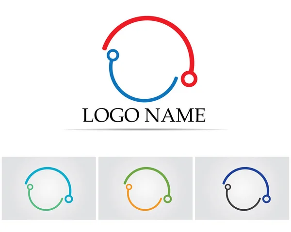 Logotipo y símbolos del cable de Internet — Vector de stock